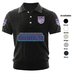 Sacramento Kings Men’s Knitted Short Sleeve Polo Shirt