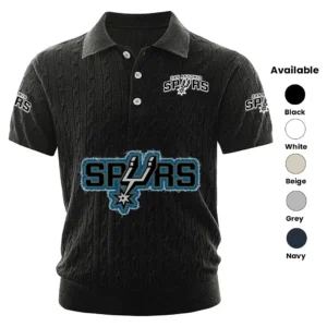 San Antonio Spurs Men’s Knitted Short Sleeve Polo Shirt