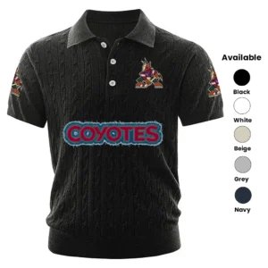 Arizona Coyotes Men’s Knitted Short Sleeve Polo Shirt