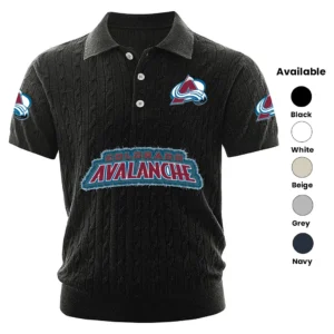 Colorado Avalanche Men’s Knitted Short Sleeve Polo Shirt