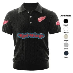 Detroit Red Wings Men’s Knitted Short Sleeve Polo Shirt