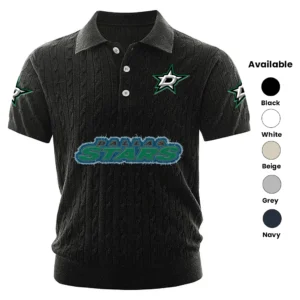 Dallas Stars Men’s Knitted Short Sleeve Polo Shirt