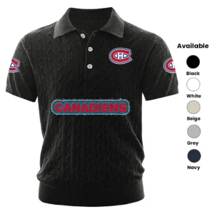 Montreal Canadiens Men’s Knitted Short Sleeve Polo Shirt