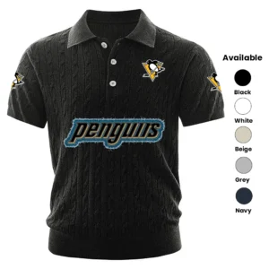 Pittsburgh Penguins Men’s Knitted Short Sleeve Polo Shirt