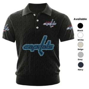 Washington Capitals Men’s Knitted Short Sleeve Polo Shirt