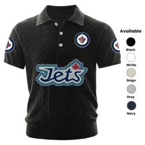 Winnipeg Jets Men’s Knitted Short Sleeve Polo Shirt