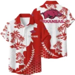 Arkansas Razorbacks Hawaiian Shirt Premium Lightweight Waffle Knit Personalize Name
