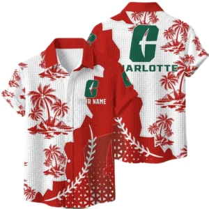Charlotte 49ers Hawaiian Shirt Premium Lightweight Waffle Knit Personalize Name