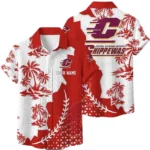 Central Michigan Chippewas Hawaiian Shirt Premium Lightweight Waffle Knit Personalize Name