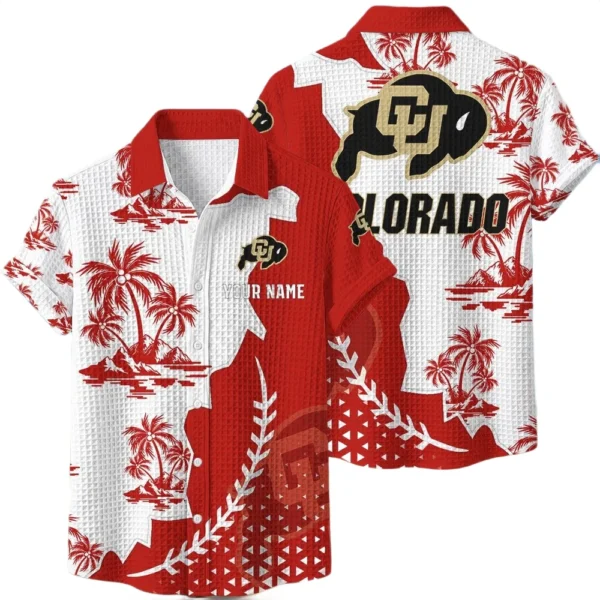 Colorado Buffaloes Hawaiian Shirt Premium Lightweight Waffle Knit Personalize Name