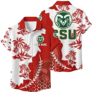 Colorado State Rams Hawaiian Shirt Premium Lightweight Waffle Knit Personalize Name