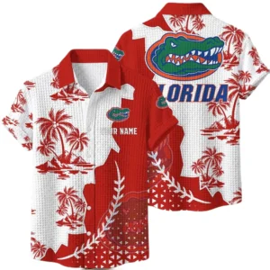 Florida Gators Hawaiian Shirt Premium Lightweight Waffle Knit Personalize Name