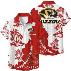 Missouri Tigers Hawaiian Shirt Premium Lightweight Waffle Knit Personalize Name