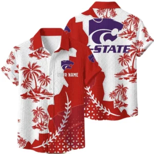 Kansas State Wildcats Hawaiian Shirt Premium Lightweight Waffle Knit Personalize Name