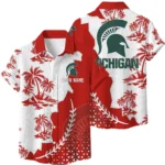 Michigan State Spartans Hawaiian Shirt Premium Lightweight Waffle Knit Personalize Name