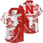 Nebraska Cornhuskers Hawaiian Shirt Premium Lightweight Waffle Knit Personalize Name