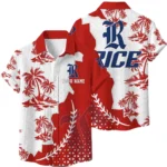 Rice Owls Hawaiian Shirt Premium Lightweight Waffle Knit Personalize Name