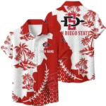 San Diego State Aztecs Hawaiian Shirt Premium Lightweight Waffle Knit Personalize Name