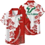 South Florida Bulls Hawaiian Shirt Premium Lightweight Waffle Knit Personalize Name