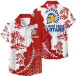 San Jose State Spartans Hawaiian Shirt Premium Lightweight Waffle Knit Personalize Name