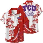 TCU Horned Frogs Hawaiian Shirt Premium Lightweight Waffle Knit Personalize Name