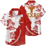 Texas Longhorns Hawaiian Shirt Premium Lightweight Waffle Knit Personalize Name