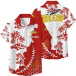 Toledo Rockets Hawaiian Shirt Premium Lightweight Waffle Knit Personalize Name