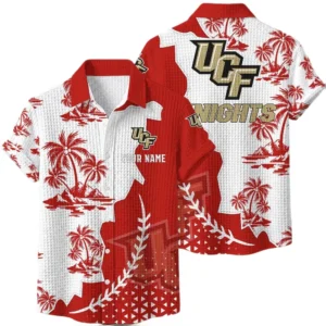 UCF Knights Hawaiian Shirt Premium Lightweight Waffle Knit Personalize Name