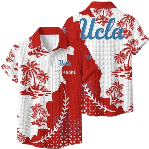 UCLA Bruins Hawaiian Shirt Premium Lightweight Waffle Knit Personalize Name