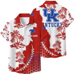 Kentucky Wildcats Hawaiian Shirt Premium Lightweight Waffle Knit Personalize Name