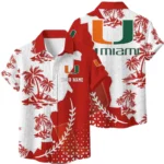 Miami Hurricanes Hawaiian Shirt Premium Lightweight Waffle Knit Personalize Name
