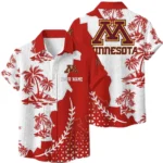 Minnesota Golden Gophers Hawaiian Shirt Premium Lightweight Waffle Knit Personalize Name