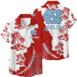 North Carolina Tar Heels Hawaiian Shirt Premium Lightweight Waffle Knit Personalize Name