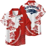 Nevada Wolf Pack Hawaiian Shirt Premium Lightweight Waffle Knit Personalize Name