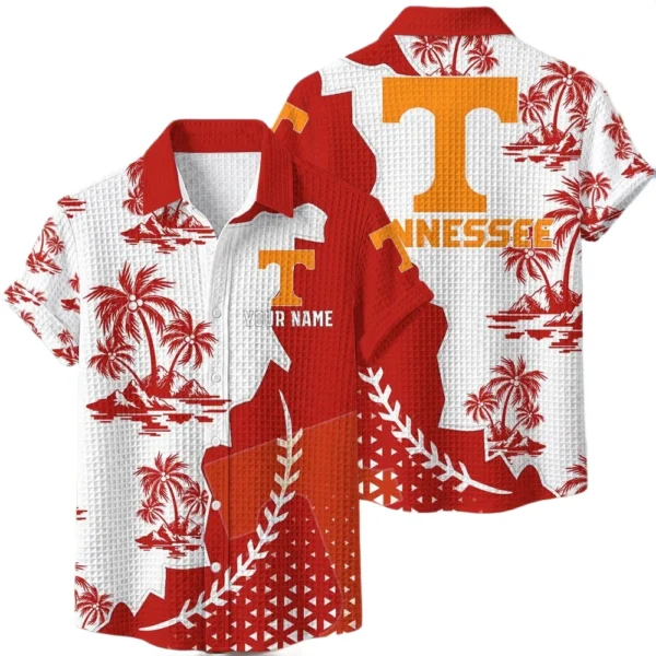 Tennessee Volunteers Hawaiian Shirt Premium Lightweight Waffle Knit Personalize Name