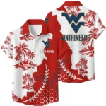 West Virginia Mountaineers Hawaiian Shirt Premium Lightweight Waffle Knit Personalize Name