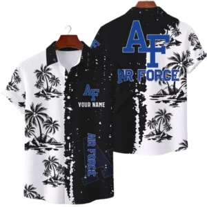 Air Force Falcons Hawaiian Shirt Premium Lightweight Waffle Knit Customize Name