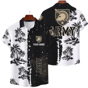 Army Black Knights Hawaiian Shirt Premium Lightweight Waffle Knit Customize Name