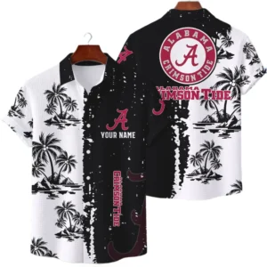 Alabama Crimson Tide Hawaiian Shirt Premium Lightweight Waffle Knit Customize Name