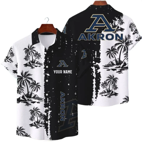 Akron Zips Hawaiian Shirt Premium Lightweight Waffle Knit Customize Name