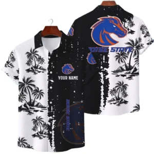 Boise State Broncos Hawaiian Shirt Premium Lightweight Waffle Knit Customize Name