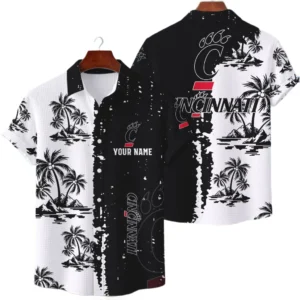 Cincinnati Bearcats Hawaiian Shirt Premium Lightweight Waffle Knit Customize Name