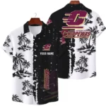 Central Michigan Chippewas Hawaiian Shirt Premium Lightweight Waffle Knit Customize Name