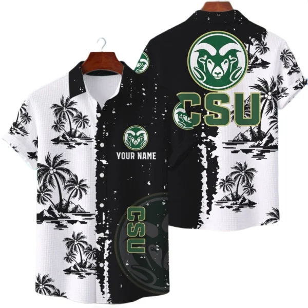 Colorado State Rams Hawaiian Shirt Premium Lightweight Waffle Knit Customize Name