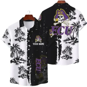 East Carolina Pirates Hawaiian Shirt Premium Lightweight Waffle Knit Customize Name