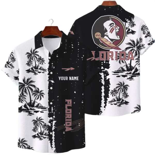 Florida State Seminoles Hawaiian Shirt Premium Lightweight Waffle Knit Customize Name