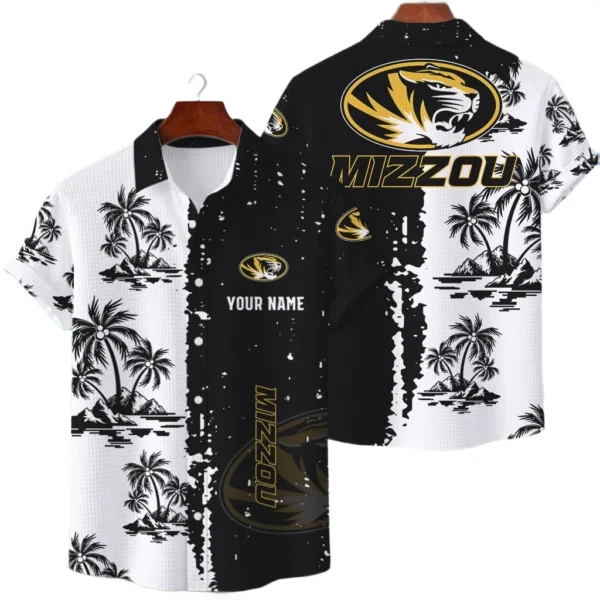 Missouri Tigers Hawaiian Shirt Premium Lightweight Waffle Knit Customize Name