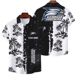 Georgia Southern Eagles Hawaiian Shirt Premium Lightweight Waffle Knit Customize Name