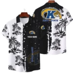 Kent State Golden Flashes Hawaiian Shirt Premium Lightweight Waffle Knit Customize Name