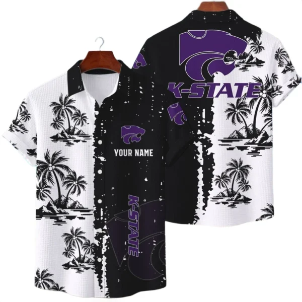 Kansas State Wildcats Hawaiian Shirt Premium Lightweight Waffle Knit Customize Name